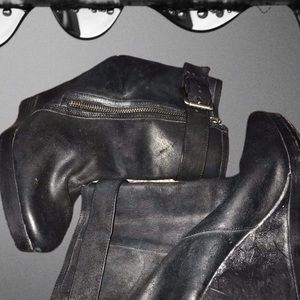 MICHAEL KORS Wedged Biker Booties - Size 8